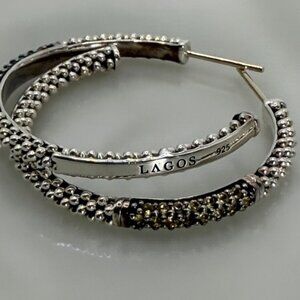 LAGOS Signature Color Yellow Sapphire Hoop Earrings